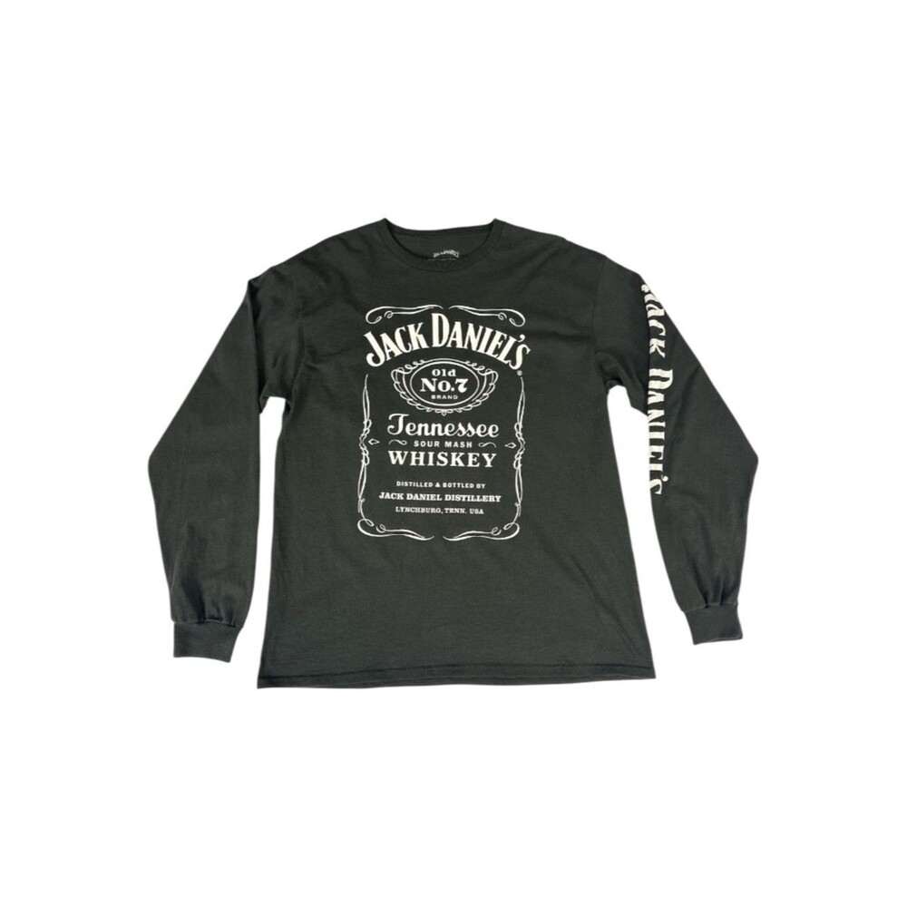 Jack Daniels Long Sleeve Tee Black Whiskey Logo Graphic Size Large - Picture 2 of 5